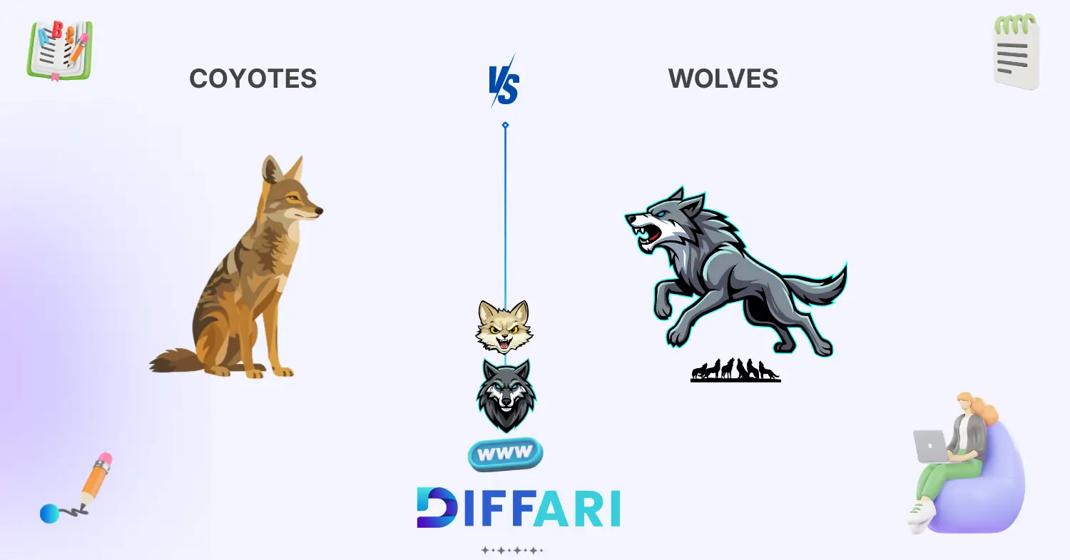difference between coyotes and wolves