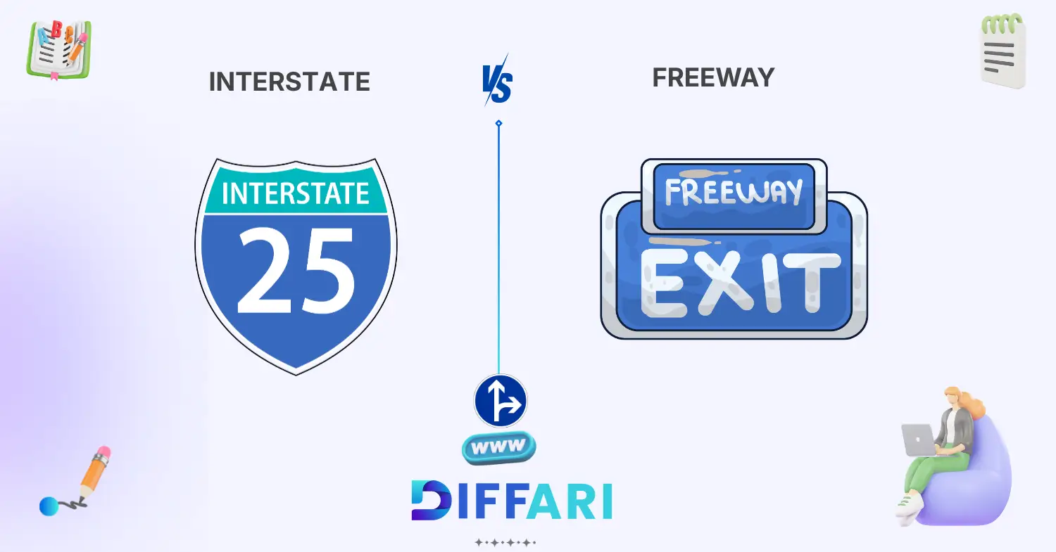 difference between interstate and freeway