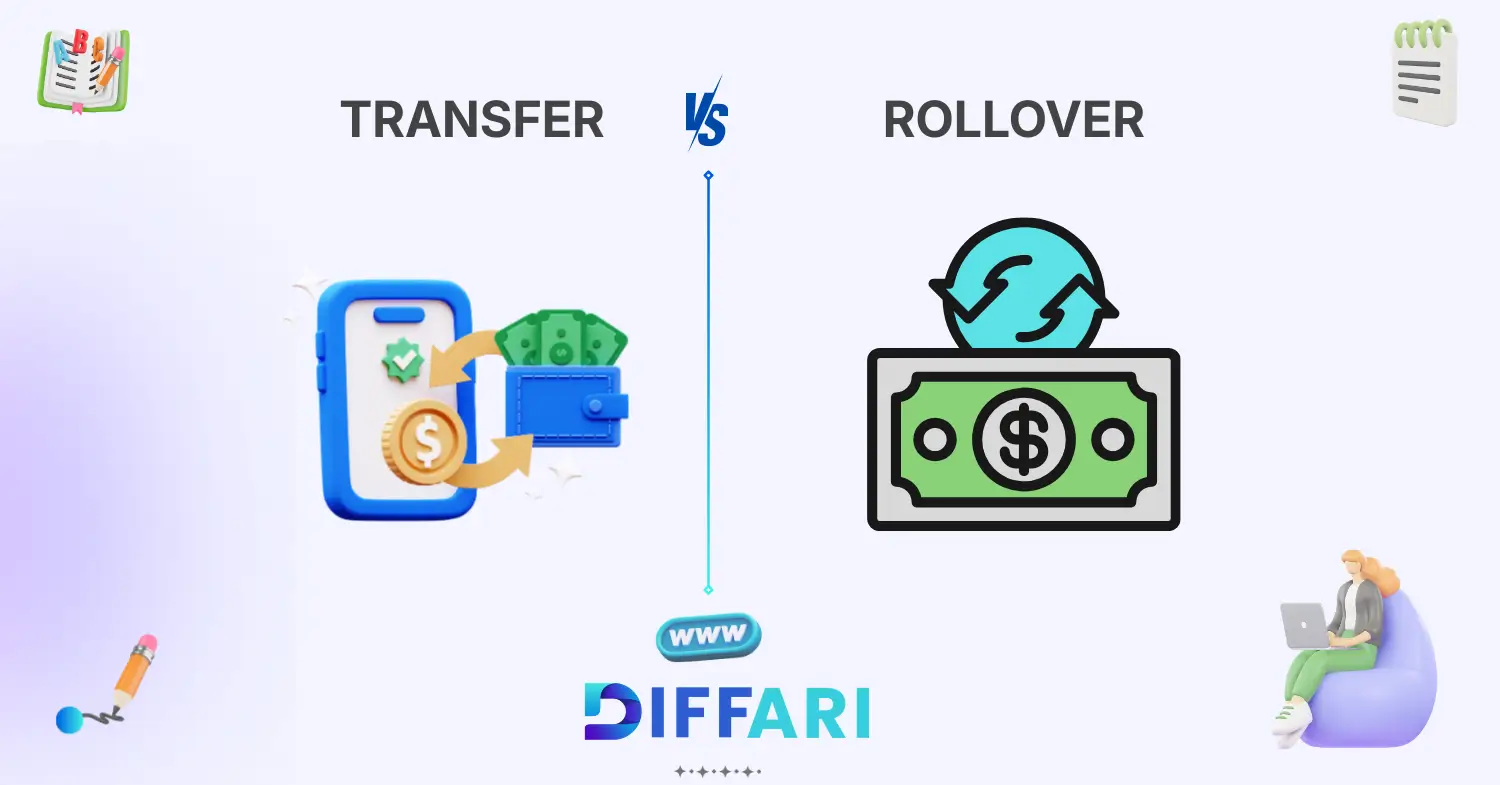 difference between transfer and rollover