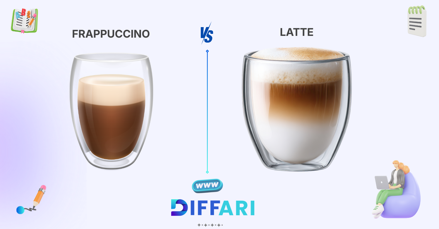 difference between frappuccino and latte